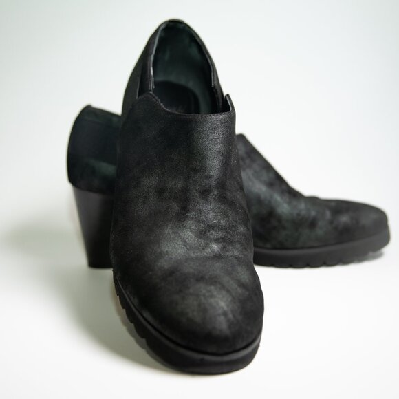 Amalfi metallic black suede US 11 heel - Picture 2 of 13